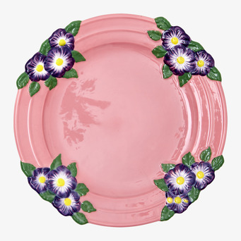 Tallrik Keramik - Embossed Flower Design Pink från Rice