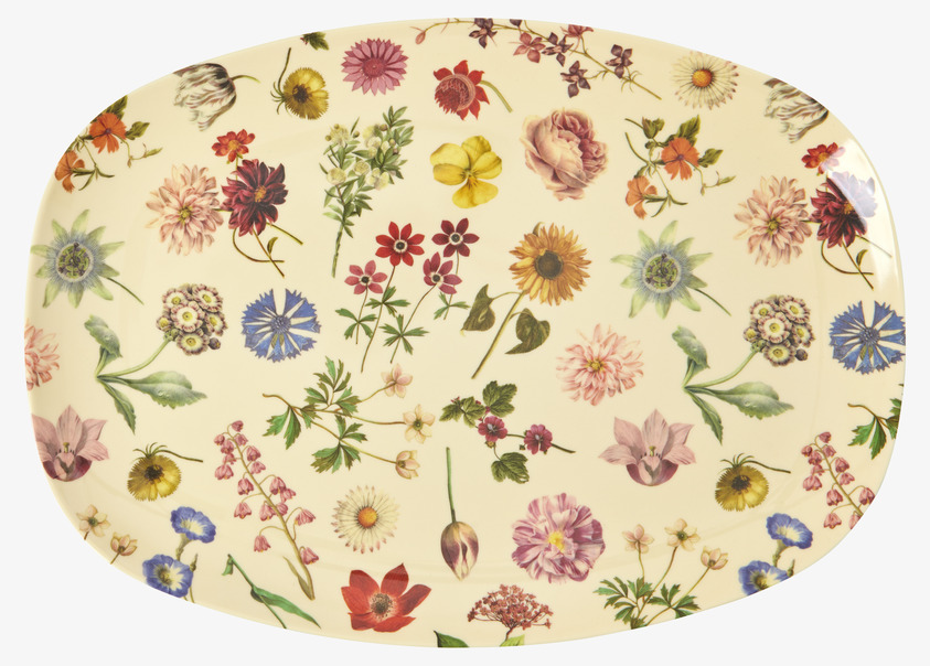 Tallrik Floras Dream Print från Rice med blommönster