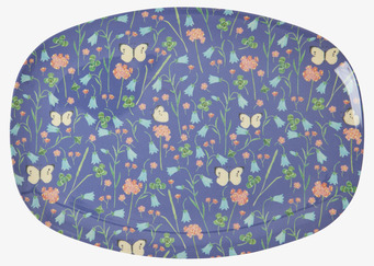 Tallrik Butterfly Field Print från Rice med fjärilsmotiv