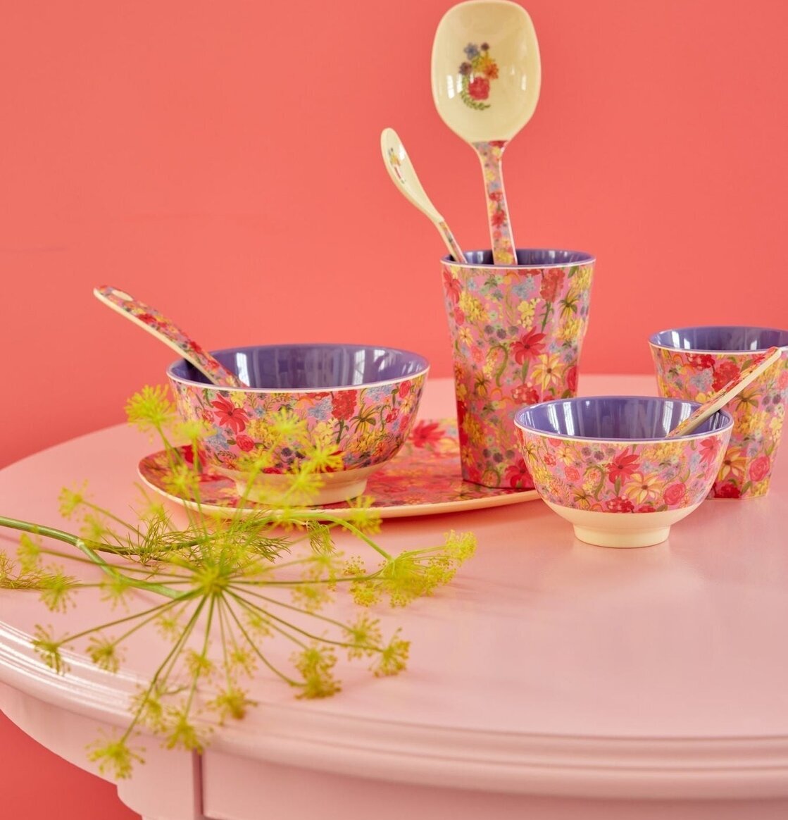 Tallrik Swedish Flower Print från Rice med blommönster