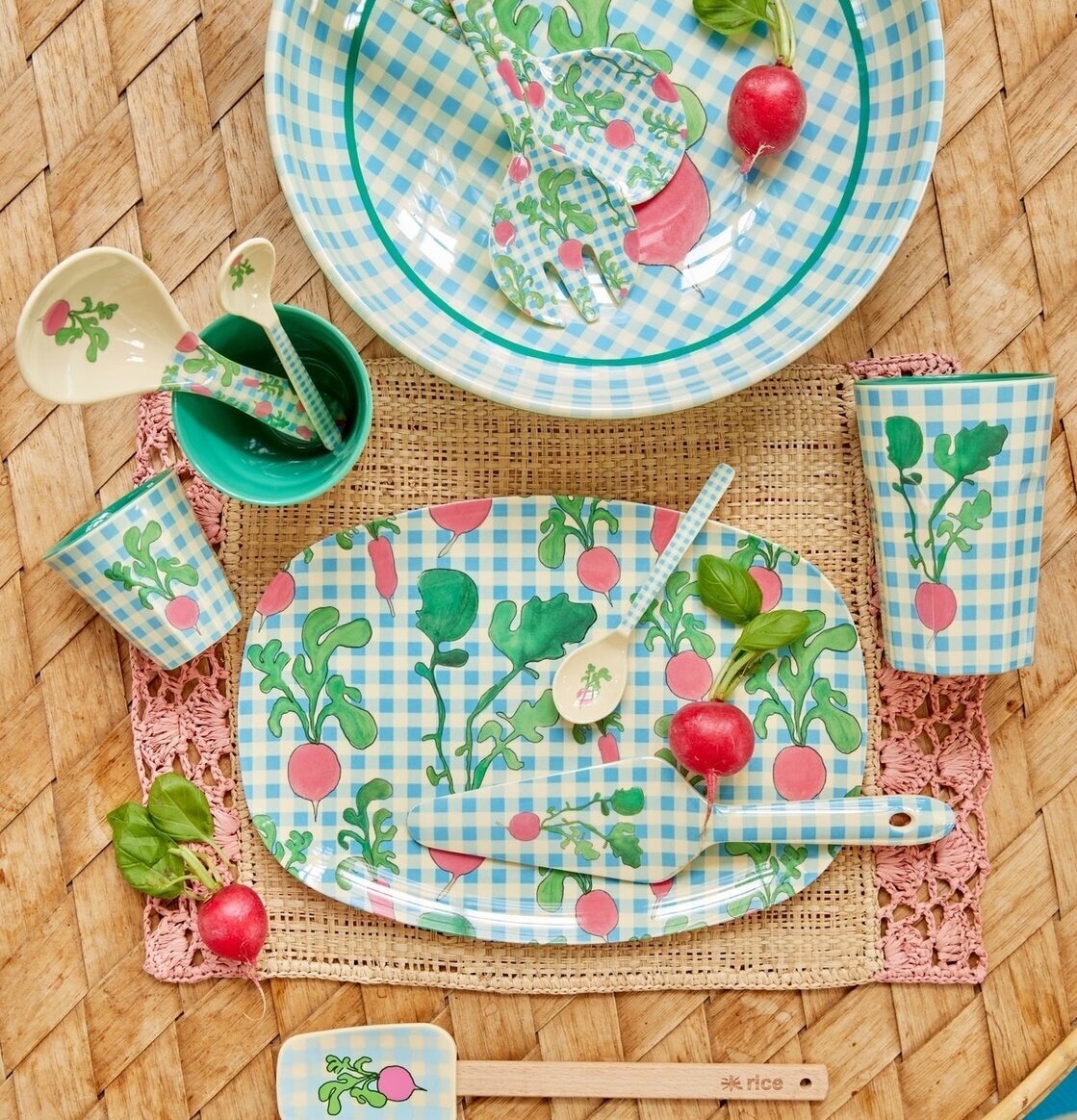 Melaminmugg Ravishing Radish Print från Rice på bordet