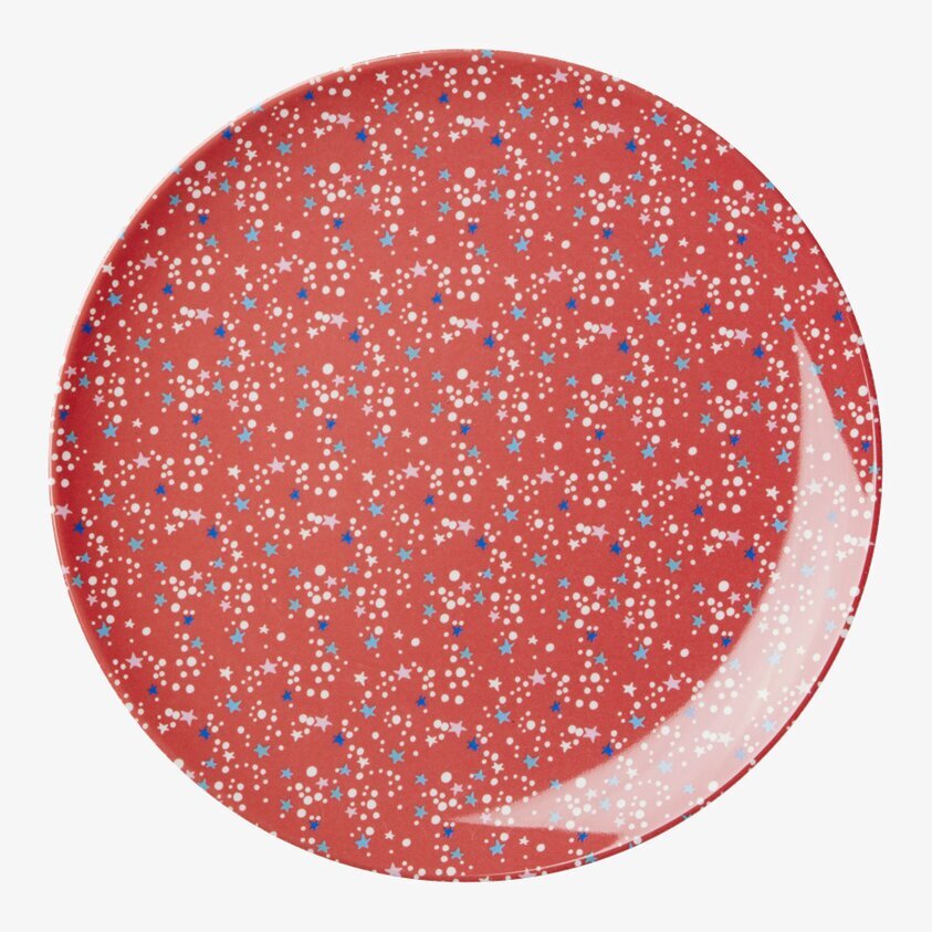 Tallrik X-mas Twinkle Star från Rice med festligt mönster