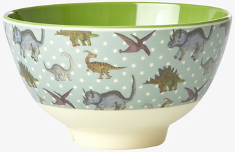 Liten Skål New Dino Print från Rice med dinosauriemotiv