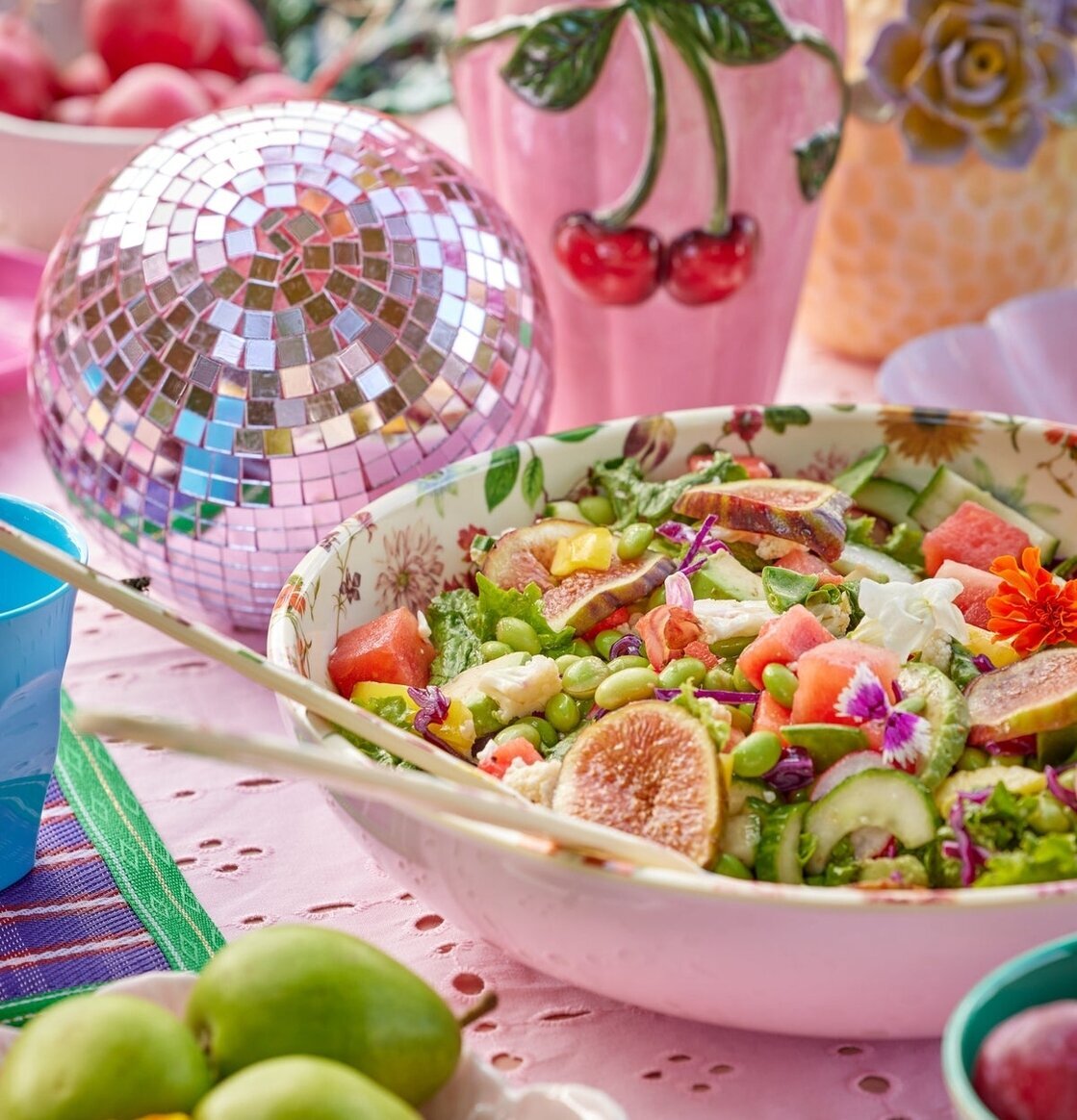 Salladsskål Floras Dream Print från Rice med blomtryck