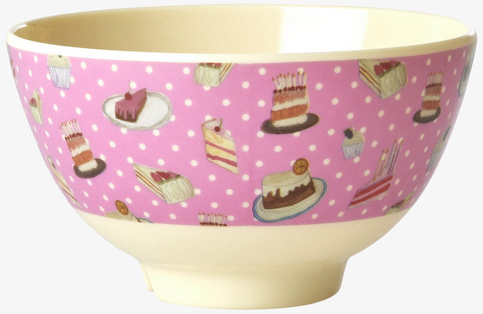 Liten Skål Sweet Cake Print från Rice med färgglada bakverk