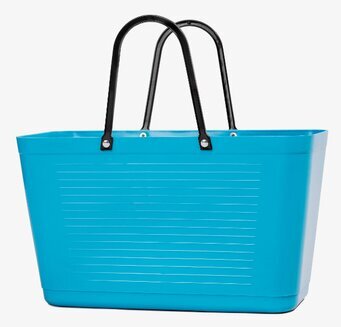 Väska Hinza Turkos från Hinza med svarta handtag och linjer