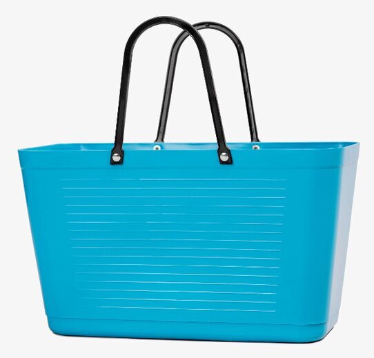 Väska Hinza Turkos från Hinza med svarta handtag och linjer