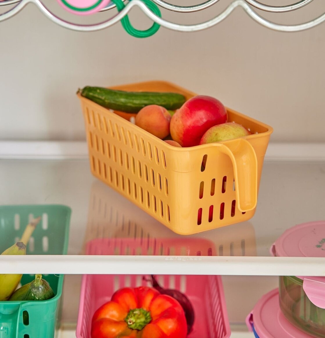 Plastbox Förvaring Orange från Rice med frukt och grönsaker