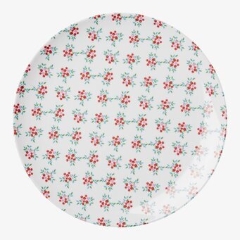 Tallrik X-mas Holly Print från Rice med julmotiv och bär