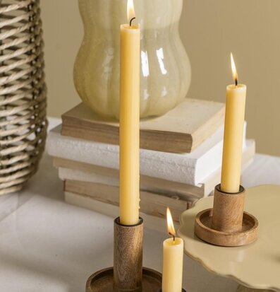 Kronljus Gul 29cm från IB Laursen i träljusstakar