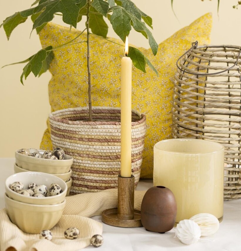 Kronljus Gul 29cm från IB Laursen i en harmonisk miljö