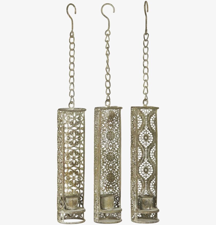 Hängande Ljusstake Oriental Grå från IB Laursen i metall