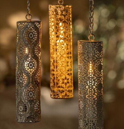 Hängande Ljusstake Oriental Grå från IB Laursen i metall