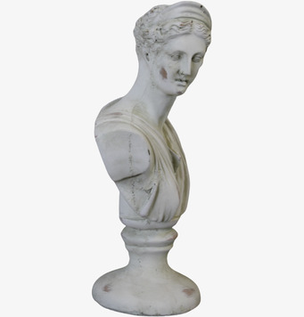 Staty Byst Deco från Västanvinden, klassisk kvinnlig skulptur