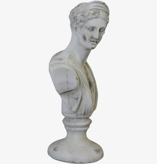 Staty Byst Deco från Västanvinden, klassisk kvinnlig skulptur