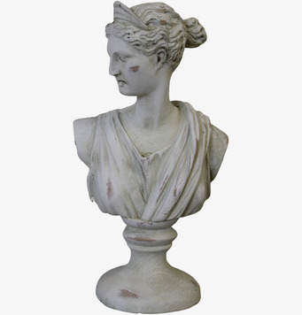 Staty Byst Deco från Västanvinden med antik vit finish