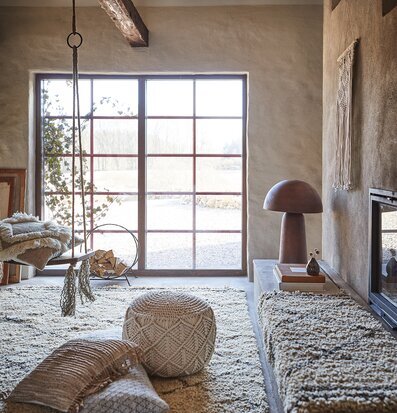 Bordslampa Fungi Rostbrun Large från Affari på lågt bord