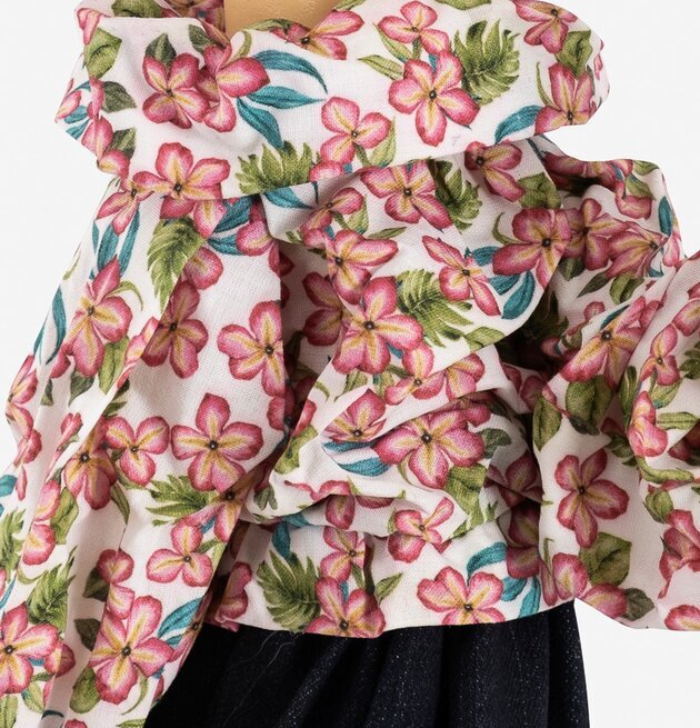 Bordslampa Minais från Skitso med blommig klädsel