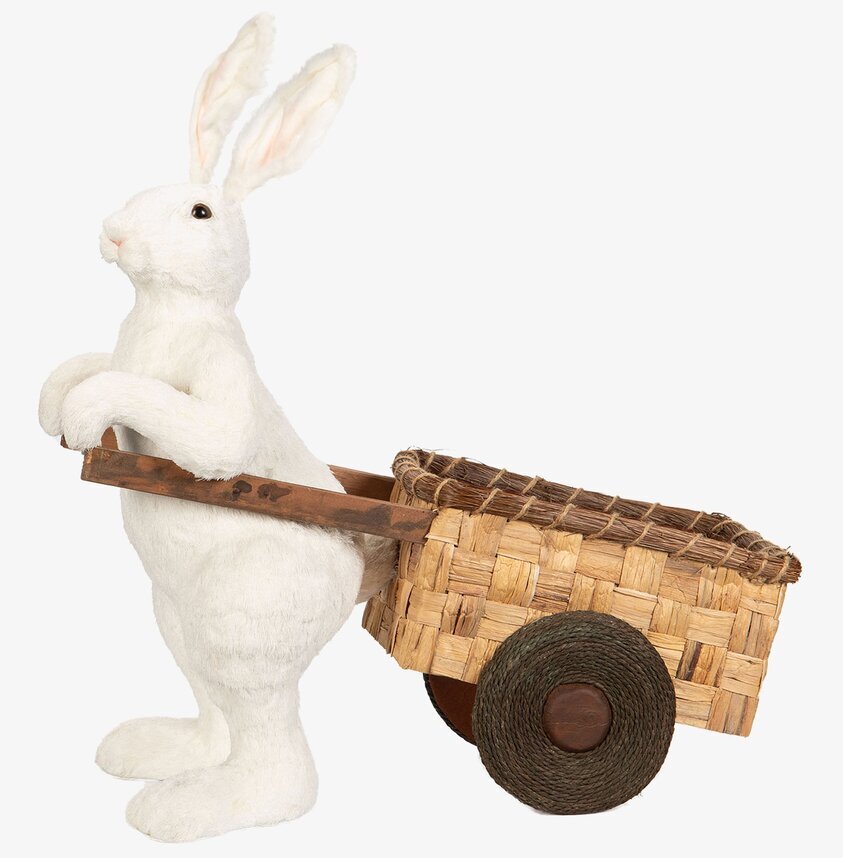 Dekoration Hare Med Kärra Vit från A Lot Decoration