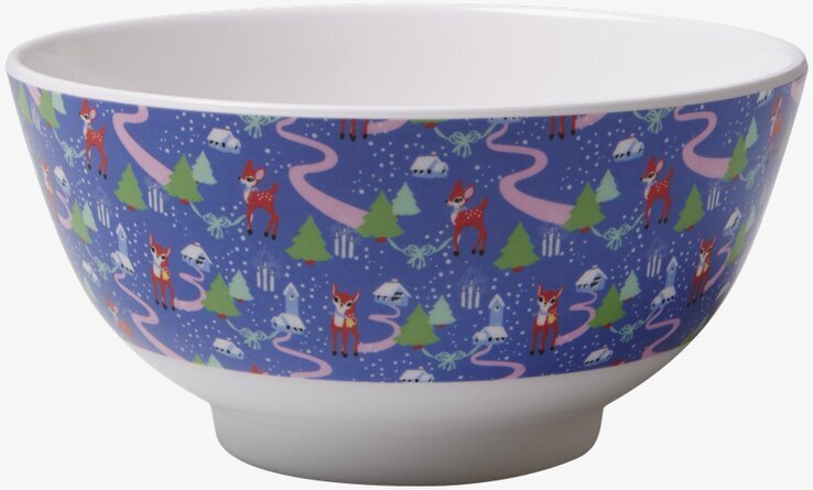 Skål Melamin X-mas Christmas Village från Rice i juldesign