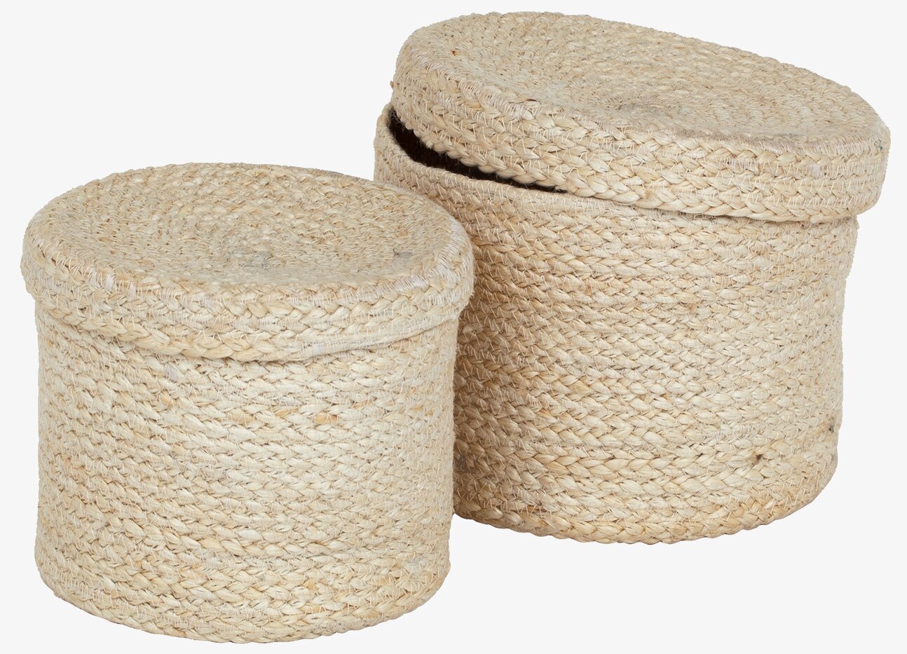 Förvaringskorg Set/2 från Dixie i flätat naturmaterial