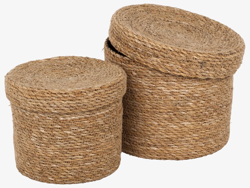 Förvaringskorg Natur Set/2 från Dixie i två olika storlekar