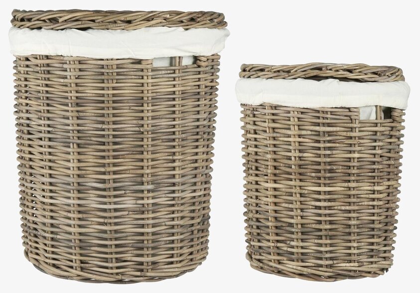 Tvättkorg Rotting från IB Laursen i flätad naturrotting