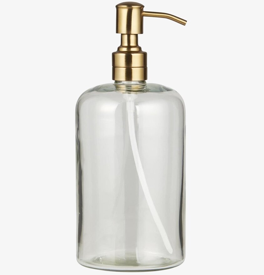 Glasflaska Med Pump Klar/Mässing 1000 ml från IB Laursen