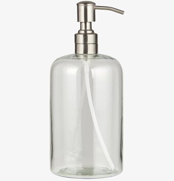 Glasflaska Med Pump Klar/Silver 1000 ml från IB Laursen
