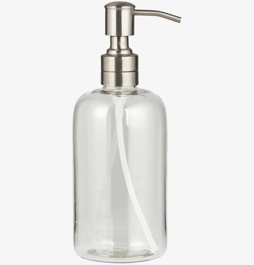 Glasflaska Med Pump Klar/Silver 480 ml från IB Laursen