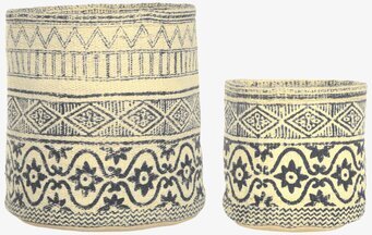 Kruka Jute Set/2 Chic Antique Krukor Örtkrukor Glaskrukor