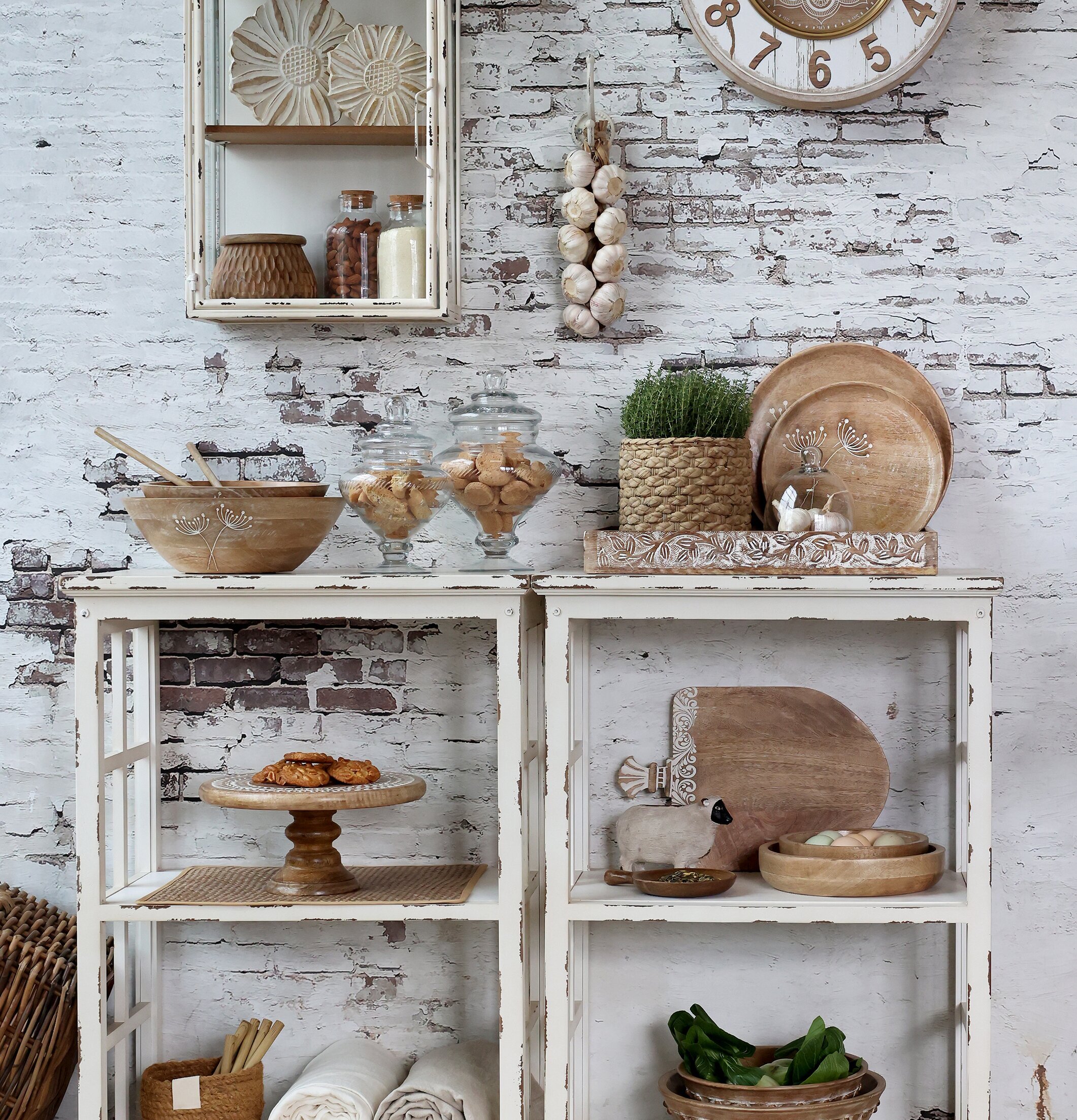 Glaskruka På Fot Ø15 cm från Chic Antique i rustikt kök