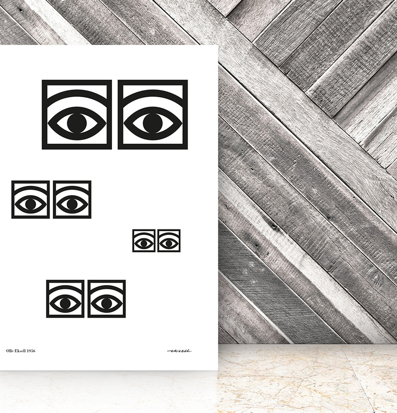 Ögon Svart/Vit av Olle Eksell - ikonisk skandinavisk design