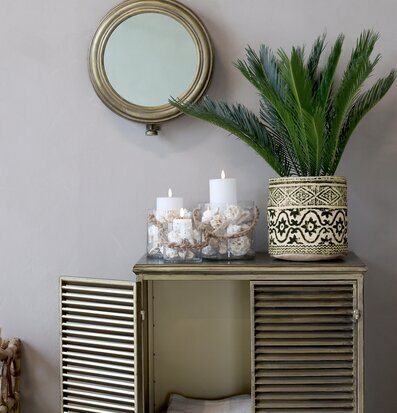 Kruka Jute Set/2 Chic Antique Krukor Örtkrukor Glaskrukor