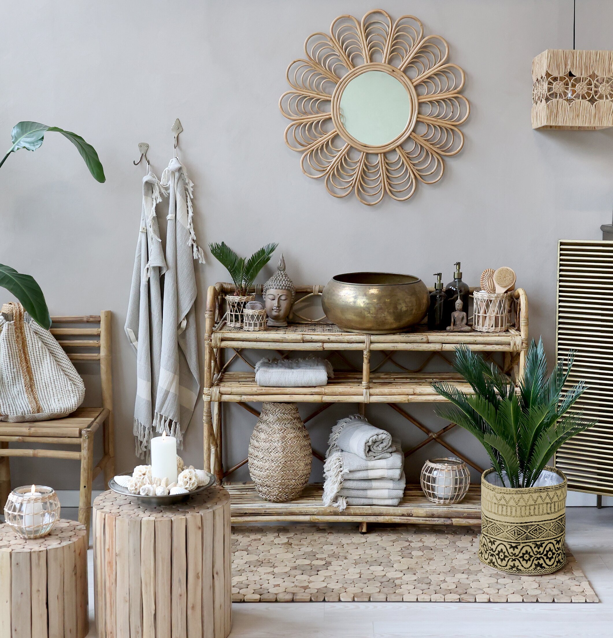 Kruka Jute Set/2 från Chic Antique i naturlig inredning