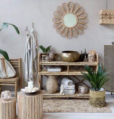 Kruka Jute Set/2 Chic Antique Krukor Örtkrukor Glaskrukor