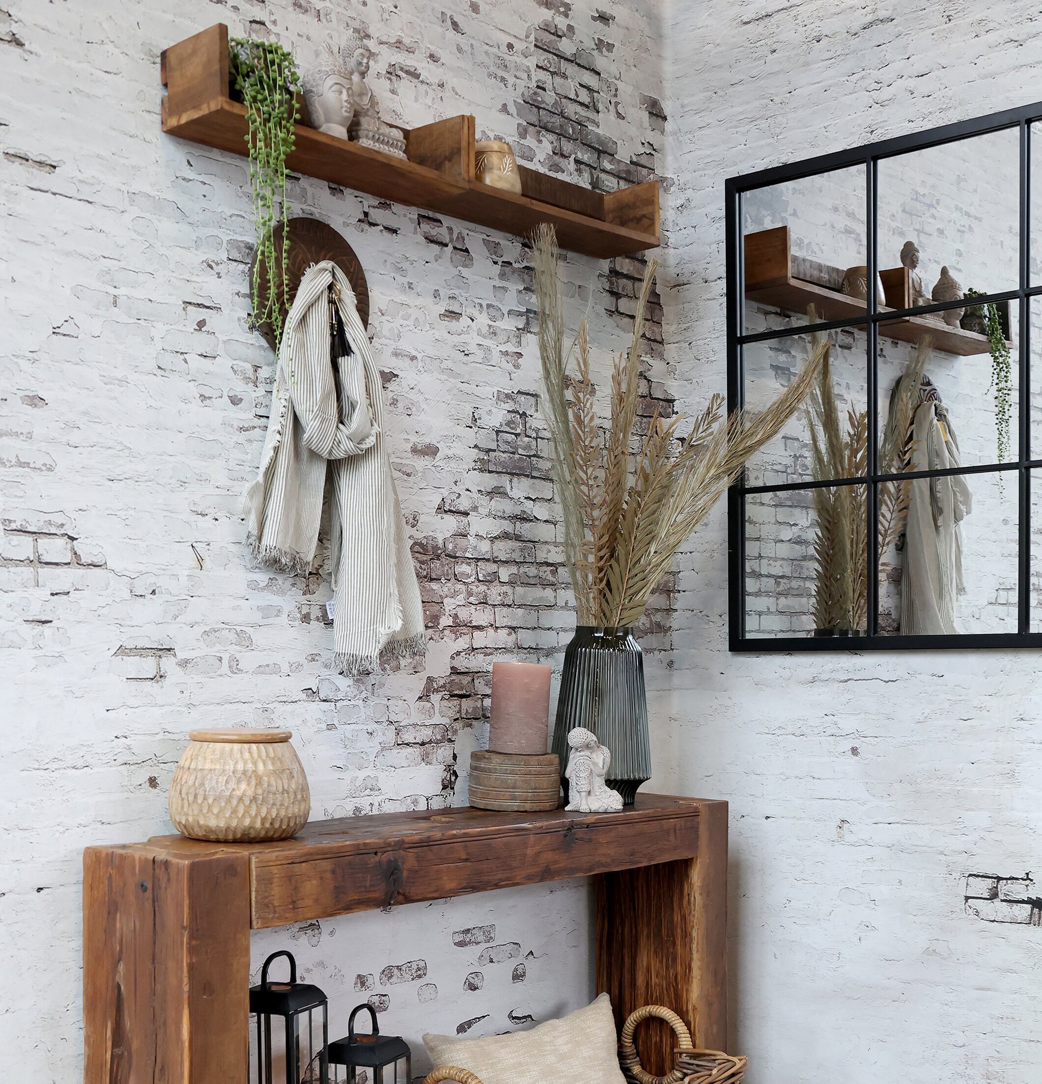 Väggkrok Grimaud Natur från Chic Antique på vit tegelvägg