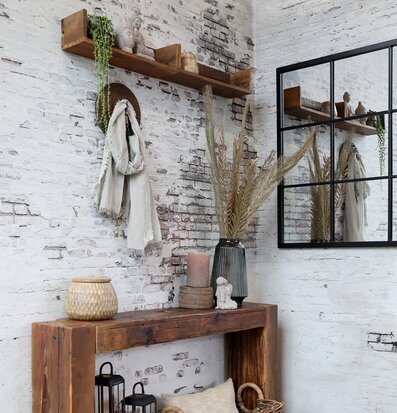 Väggkrok Grimaud Natur från Chic Antique på vit tegelvägg