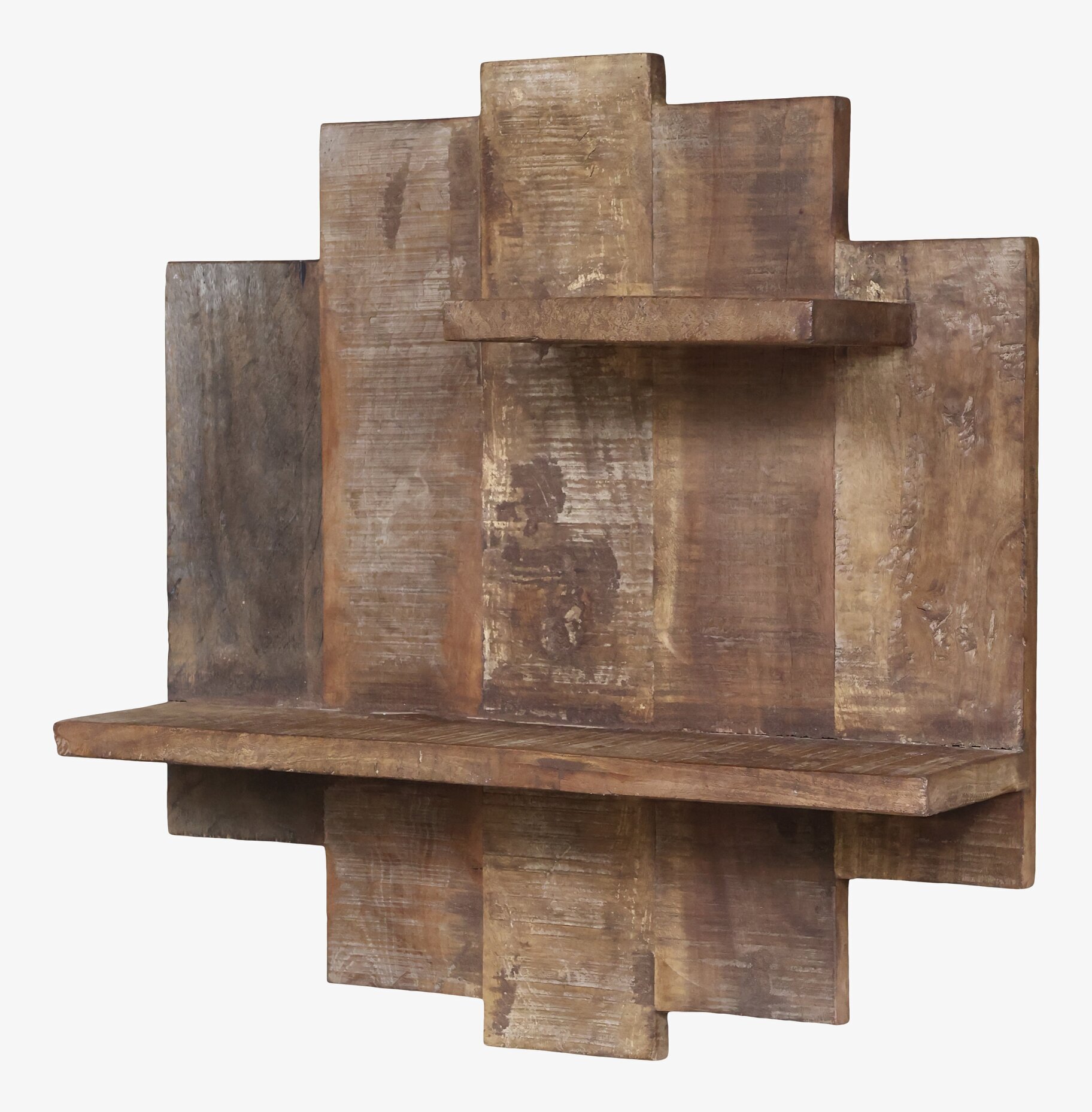 Vägghylla Grimaud från Chic Antique i rustikt massivt trä