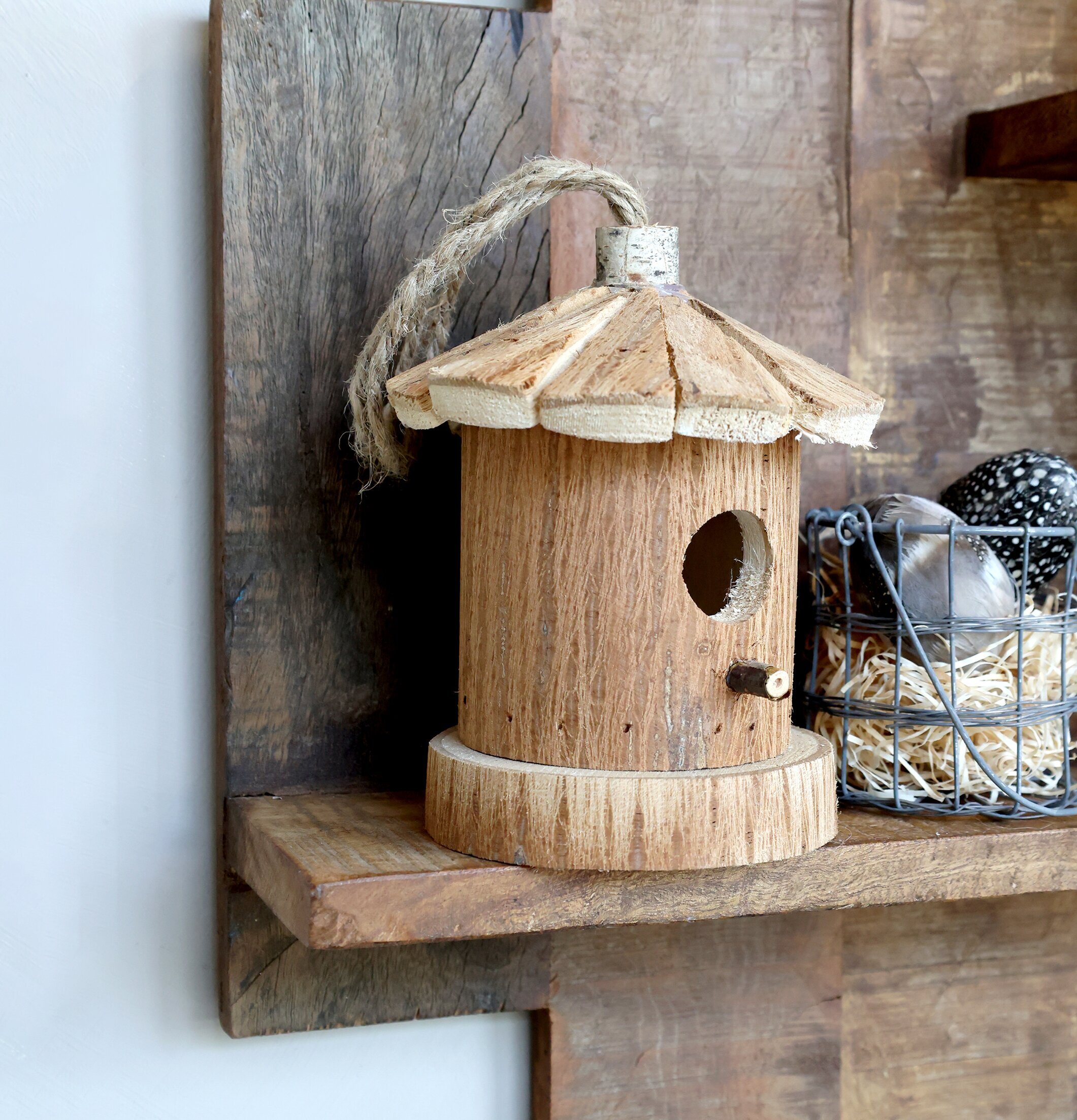 Fågelhus Natur från Chic Antique i rustik trädesign