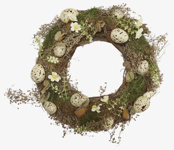 Dekorationskrans Fleur från Chic Antique med ägg och blommor