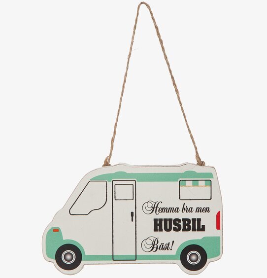 Skylt - Husbil Bäst från Different Design, retro husbil
