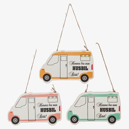 Skylt - Husbil Bäst från Different Design i tre färger