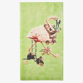 Lunchservetter 20-Pack från Rice med apor och flamingo