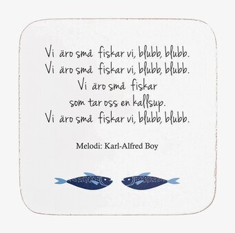 Glasunderlägg Snapsvisa 6-pack från Different Design