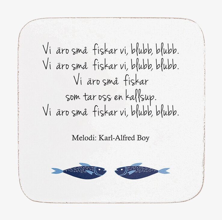 Glasunderlägg Snapsvisa 6-pack från Different Design