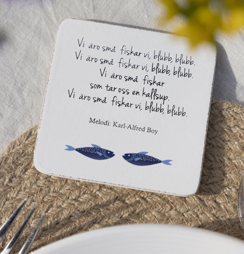 Glasunderlägg Snapsvisa 6-pack från Different Design på bord