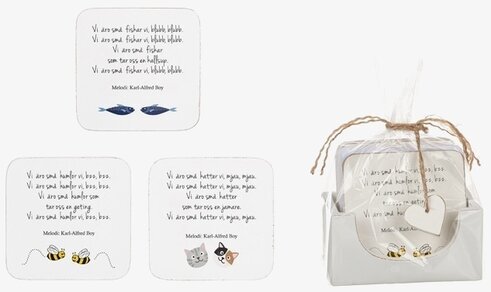 Glasunderlägg Snapsvisa 6-pack från Different Design