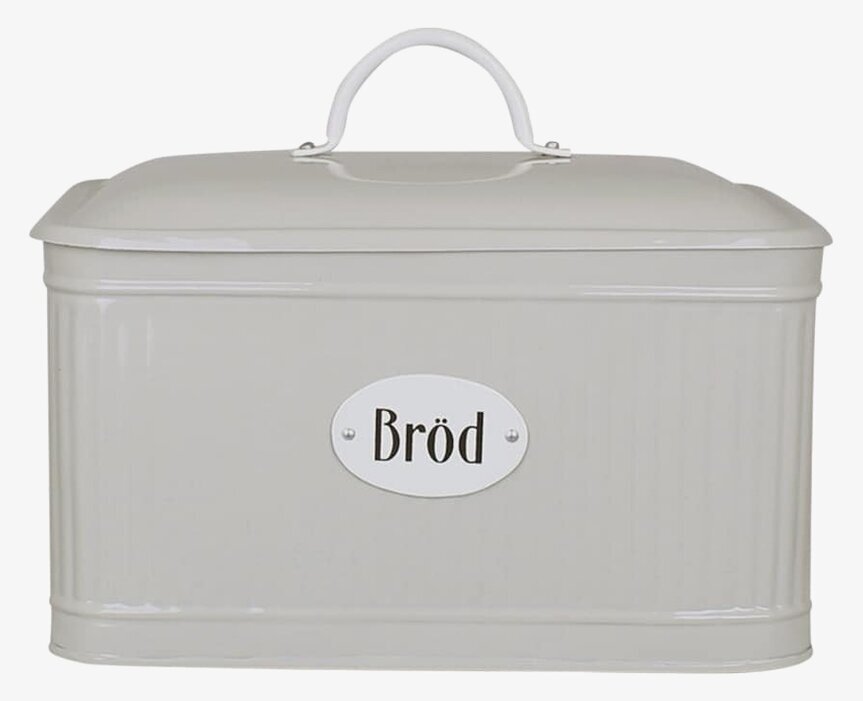Plåtburk Bröd Beige från Strömshaga på neutral bakgrund