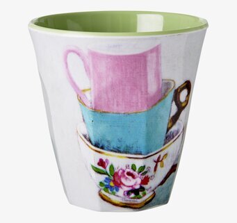 Mugg Tre Tekoppar från Rice med tre staplade tekoppar